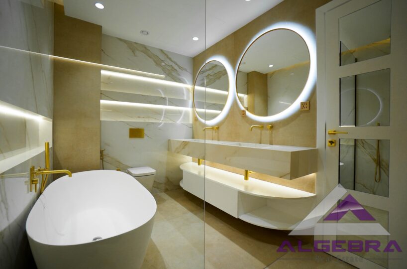 luxury golden bathroom